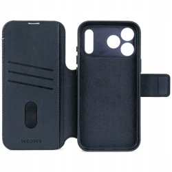 Decoded case dwuczęściowe etui z klapką iPhone 17 Pro MagSafe skóra (navy shadow)