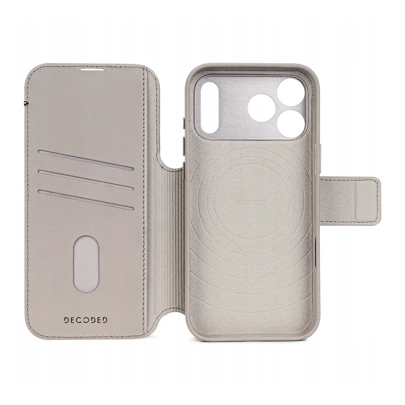 Decoded case dwuczęściowe etui z klapką iPhone 17 Pro MagSafe skóra (solid clay)
