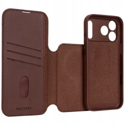 Decoded case dwuczęściowe etui z klapką iPhone 17 Pro MagSafe skóra (chocolat brown)