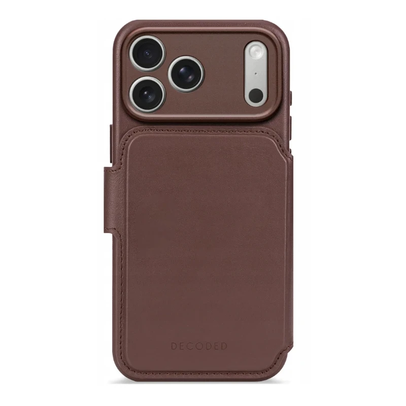 Decoded case dwuczęściowe etui z klapką iPhone 17 Pro MagSafe skóra (chocolat brown)