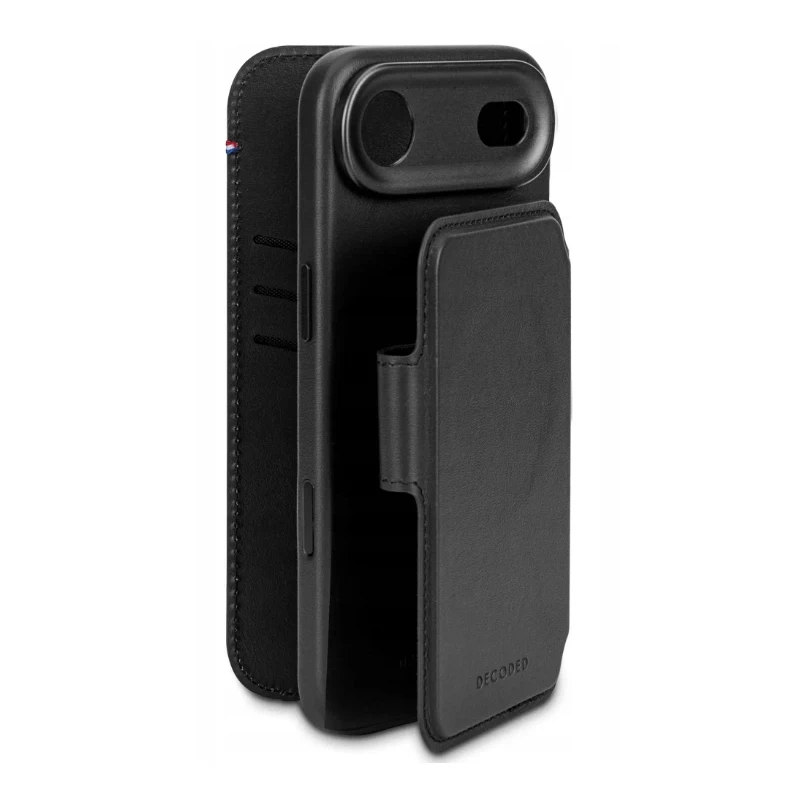 Decoded case dwuczęściowe etui z klapką iPhone 17 Air MagSafe skóra (black)