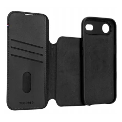 Decoded case dwuczęściowe etui z klapką iPhone 17 Air MagSafe skóra (black)