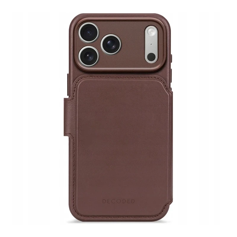 Decoded case dwuczęściowe etui z klapką iPhone 17 Pro Max MagSafe skóra (chocolat brown)