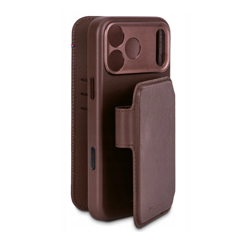 Decoded case dwuczęściowe etui z klapką iPhone 17 Pro Max MagSafe skóra (chocolat brown)