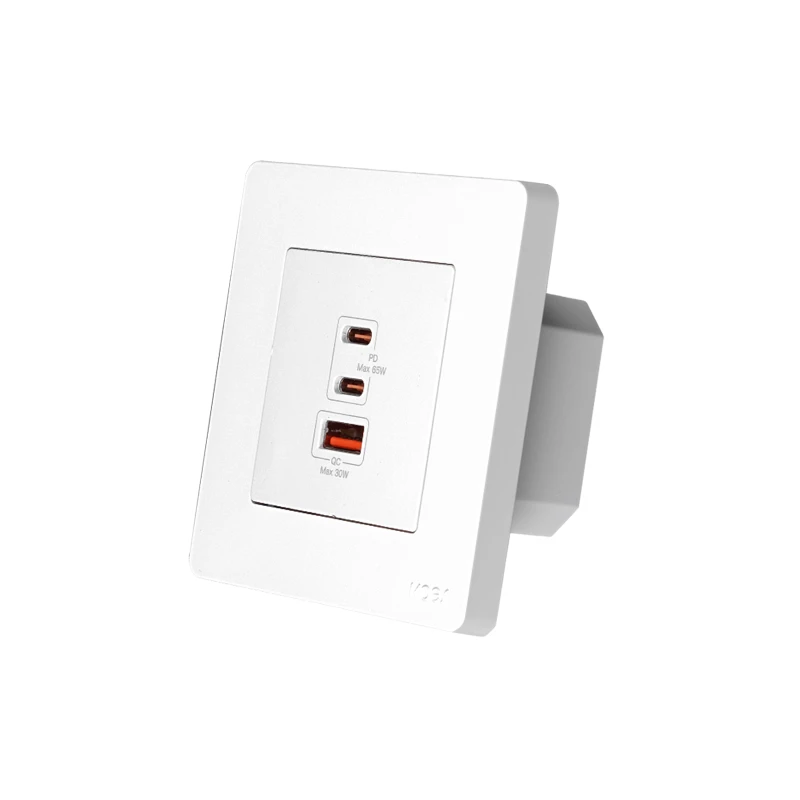 TUYA TK-SR-EU-2C1A-65, Fast Charging Wall OutletMax Power:65W GaN