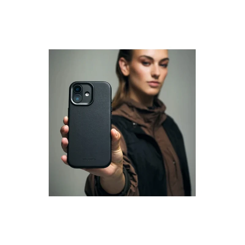Decoded case etui skórzane plecki mocna obudowa iPhone 17 Air MagSafe navy (navy shadow)