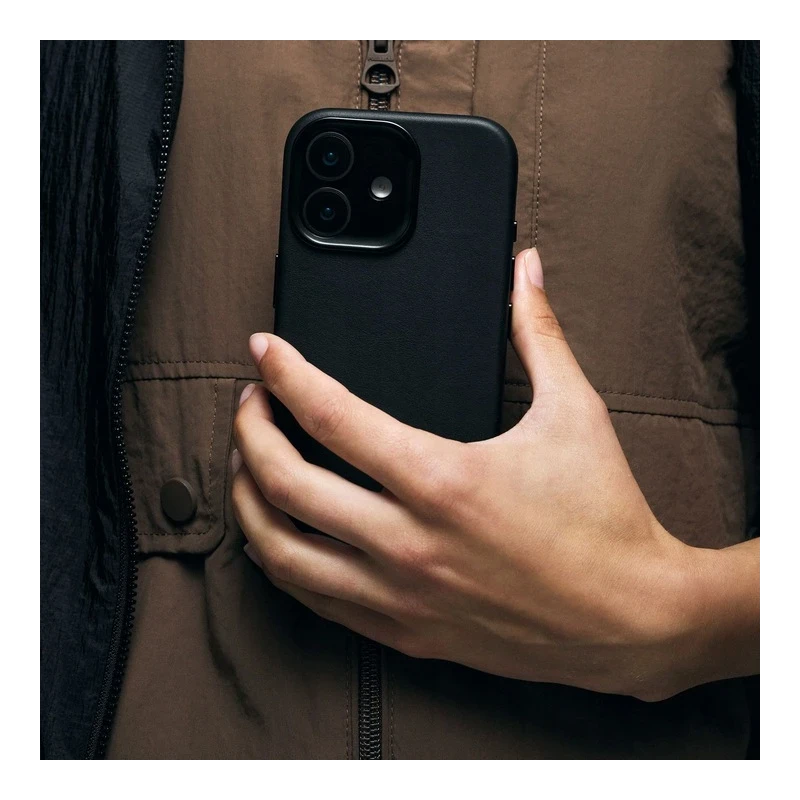 Decoded case etui skórzane plecki mocna obudowa iPhone 17 MagSafe (black)