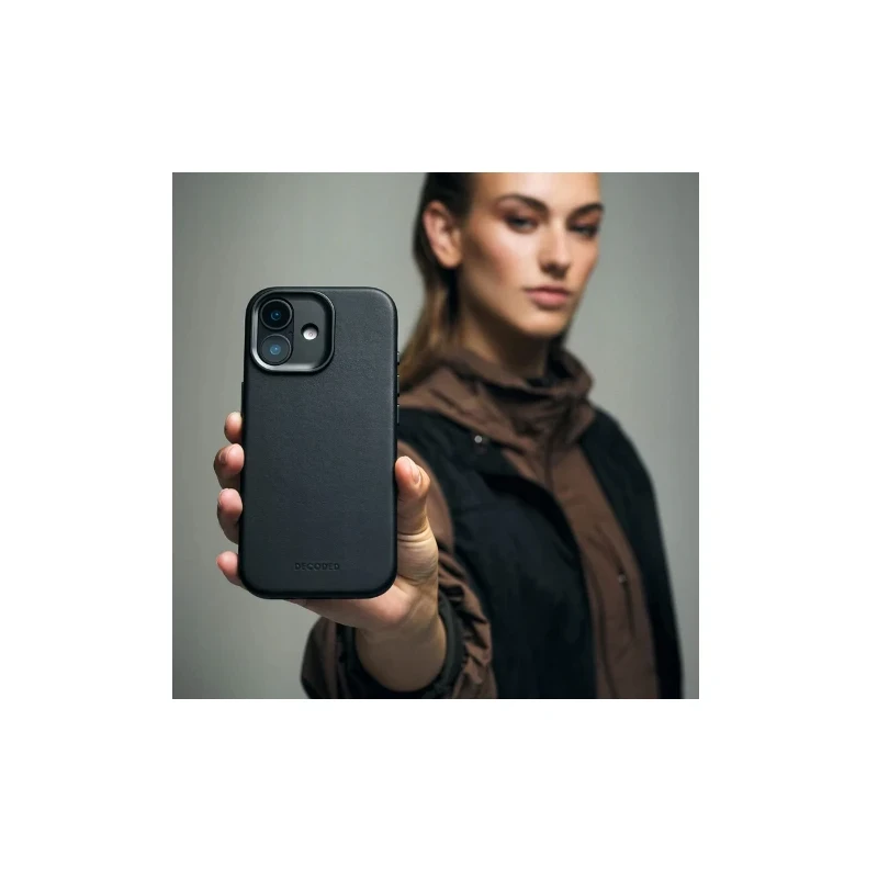 Decoded case etui skórzane plecki mocna obudowa iPhone 17 MagSafe (navy shadow)