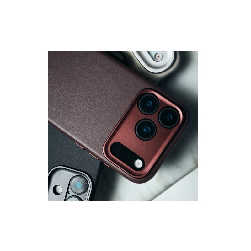 Decoded case etui skórzane plecki mocna obudowa iPhone 17 MagSafe (navy shadow)