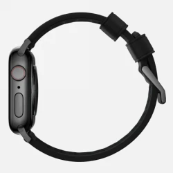 NOMAD Active Band Pro - wodoodporny skórzany pasek do Apple Watch 46mm/49mm (black active leather, black hardware)