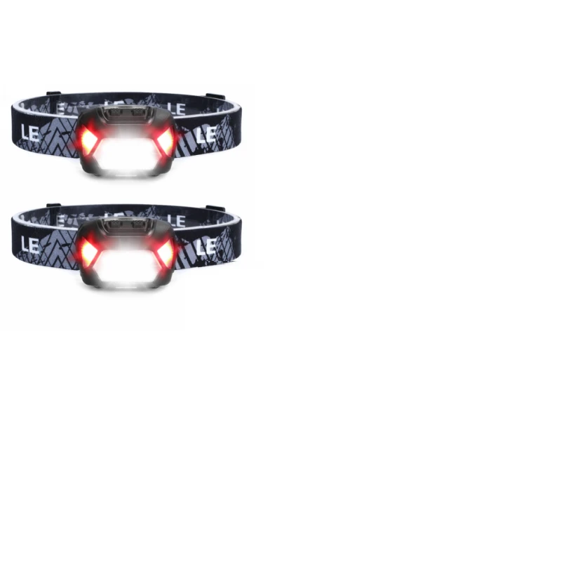Lepro Head Torch 2 Pack wodoszczelne lampki czołowe zasilane bateriami IPX6