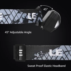 Lepro Head Torch (2 Pack) - wodoszczelne lampki czołowe LED zasilane bateriami IPX6 (2 pack) (zestaw nie zawiera baterii)