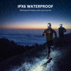 Lepro Head Torch (2 Pack) - wodoszczelne lampki czołowe LED zasilane bateriami IPX6 (2 pack) (zestaw nie zawiera baterii)