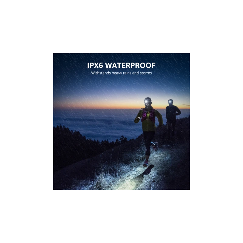 Lepro Head Torch 2 Pack wodoszczelne lampki czołowe zasilane bateriami IPX6