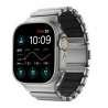 NOMAD Stratos Band - tytanowa bransoleta do Apple Watch 49mm z FKM (natural titanium, black FKM)