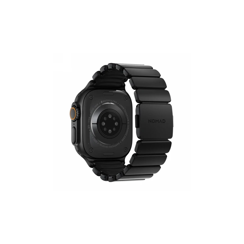 NOMAD Stratos Band - tytanowa bransoleta do Apple Watch 49mm z FKM (black titanium, black FKM)