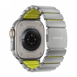NOMAD Stratos Band - tytanowa bransoleta do Apple Watch 49mm z FKM (natural titanium, volt FKM)