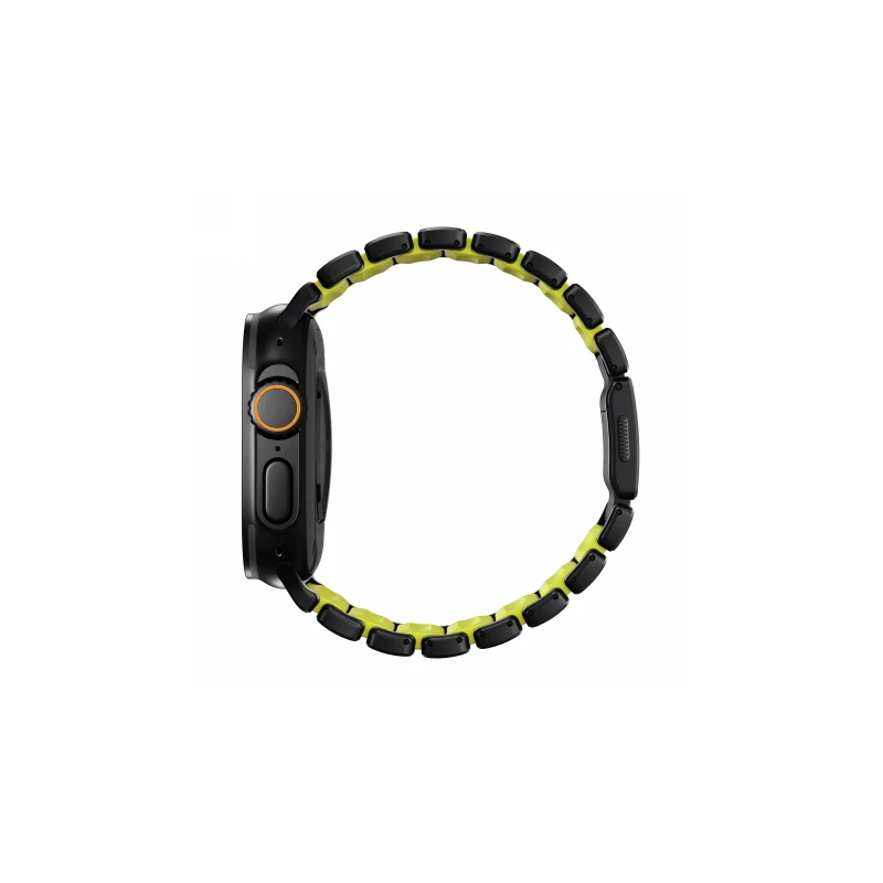 NOMAD Stratos Band - tytanowa bransoleta do Apple Watch 49mm z FKM (black titanium, volt FKM)