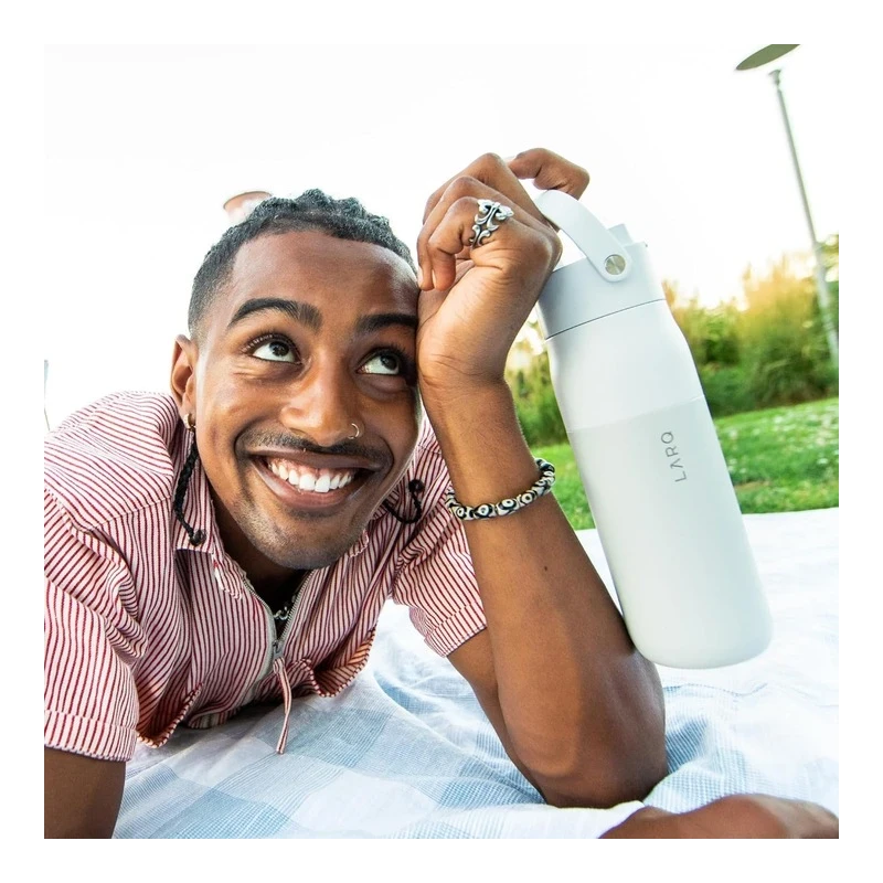 LARQ Bottle PureVis 2 - inteligentna, samoczyszcząca butelka filtrująca, światło UV-C 1L (eucalyptus green)