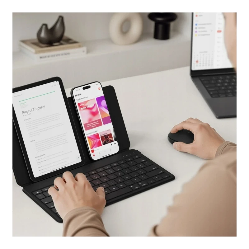 Satechi OntheGo Mouse - mysz bezprzewodowa do dwóch urządzeń (black)