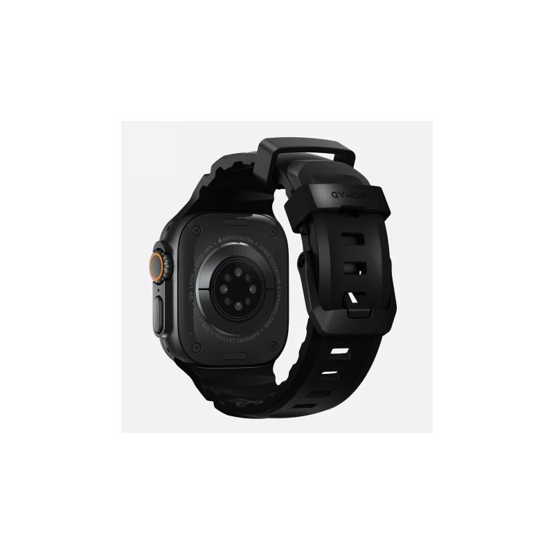 NOMAD Rocky Point Band - pasek do Apple Watch 46mm/49mm z FKM oraz tytanu (carbon black, black hardware)