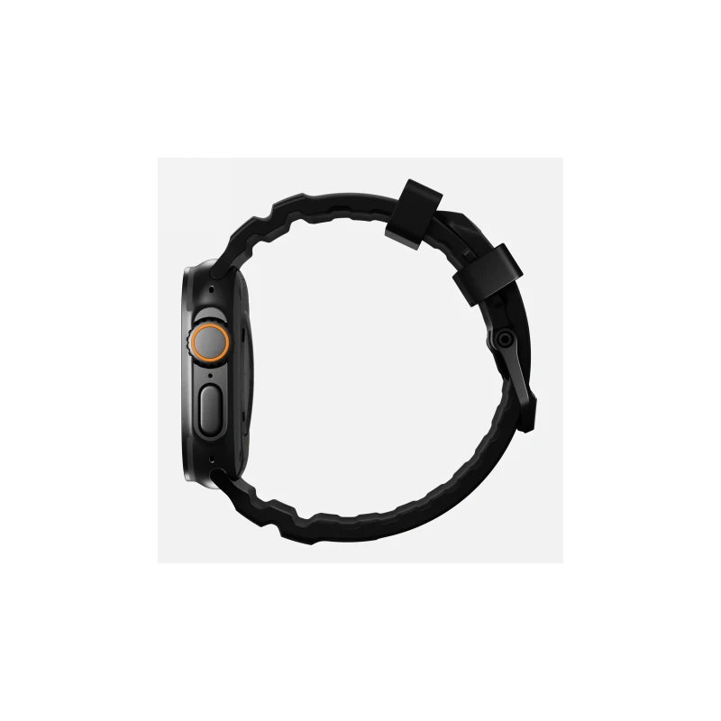 NOMAD Rocky Point Band - pasek do Apple Watch 46mm/49mm z FKM oraz tytanu (carbon black, black hardware)