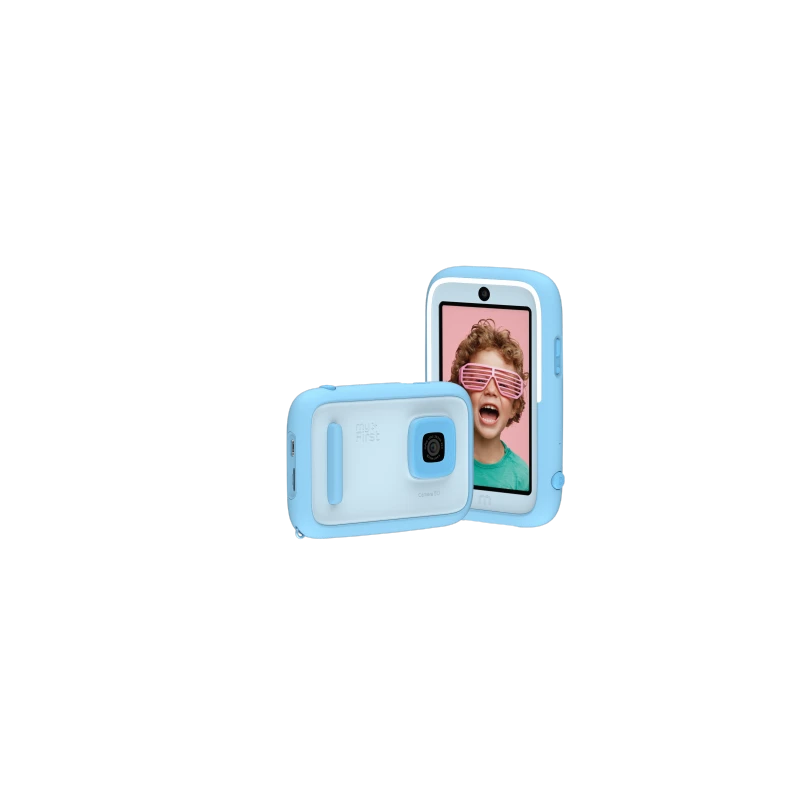 myFirst Camera 50 - aparat fotograficzny dla dzieci z technologią AI, dotykowym ekranem IPS i podwójnym obiektywem 16MP/20MP (bl