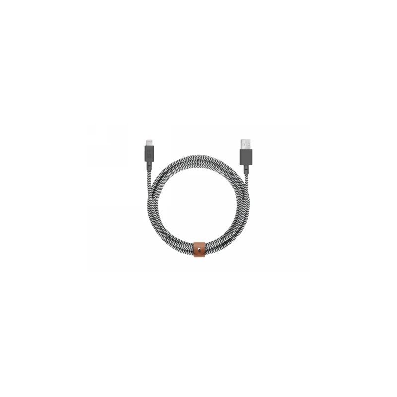 Native Union Belt Cable XL - kabel USB-A - lightning, 3 m (zebra)