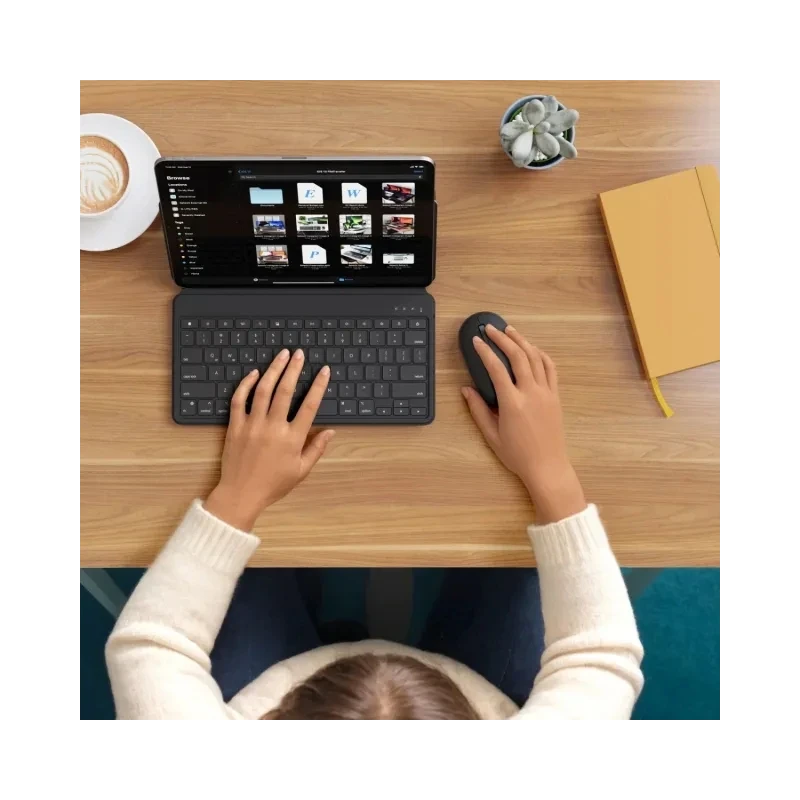 Satechi OntheGo Keyboard - bezprzewodowa klawiatura do trzech urządzeń z podstawką na smartfon/tablet (black)