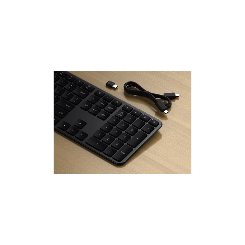Satechi Slim EX3 - klawiatura Bluetooth do trzech urządzeń z przełącznikiem trybu Mac/Windows (space black)