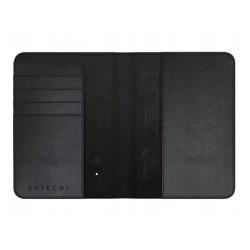 Satechi etui na paszport ze skóry wegańskiej z lokalizatorem Apple Find My (black)