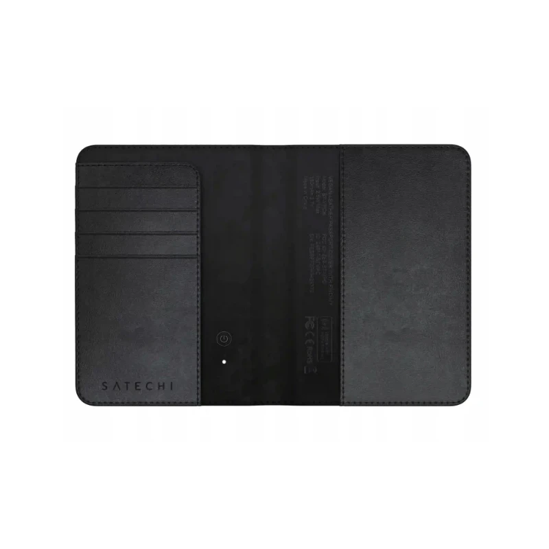 Satechi etui na paszport ze skóry wegańskiej z lokalizatorem Apple Find My (black)