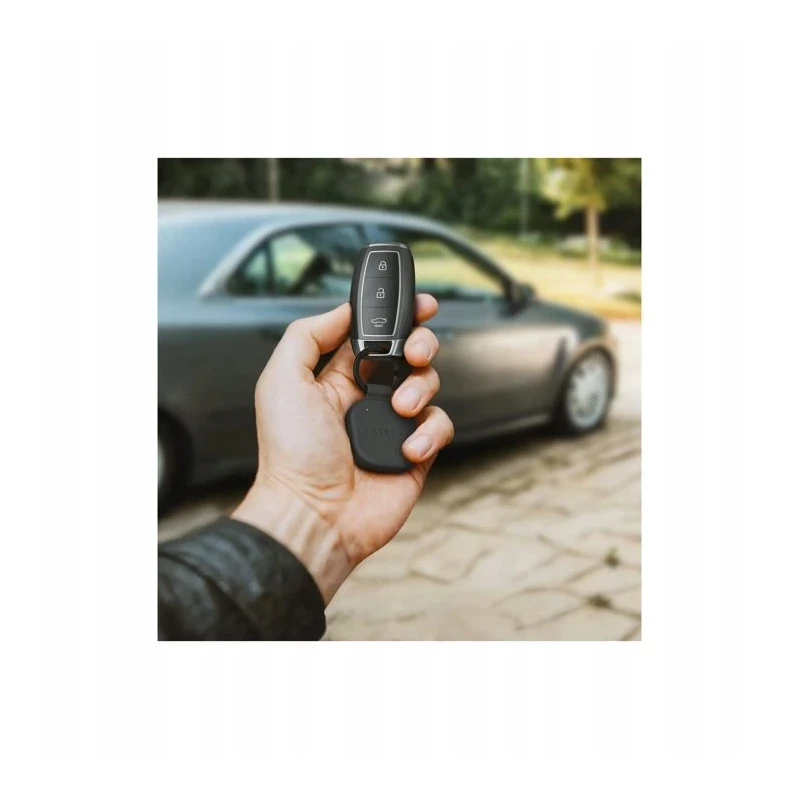 Satechi FindAll brelok ze skóry wegańskiej z lokalizatorem Apple Find My (black)