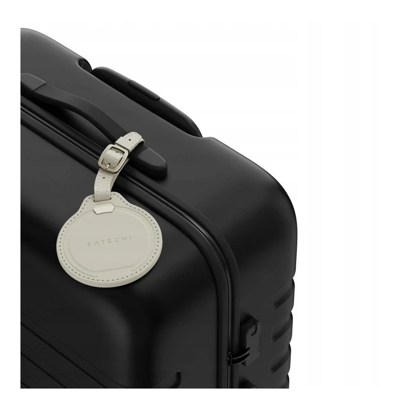 Satechi FindAll Luggage Tag - zawieszka do bagażu ze skóry wegańskiej z lokalizatorem kompatybilna z Apple Find My (sand)