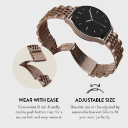 BURGA Metal Bracelet Chic Royal - uniwersalna bransoleta do zegarka 22 mm (rose gold)