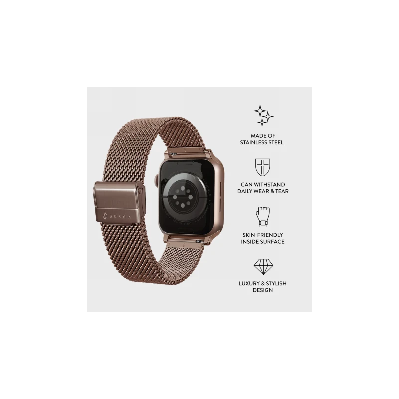 BURGA Metal Mesh Elegance - bransoleta do Apple Watch 42/44 mm (rose gold)