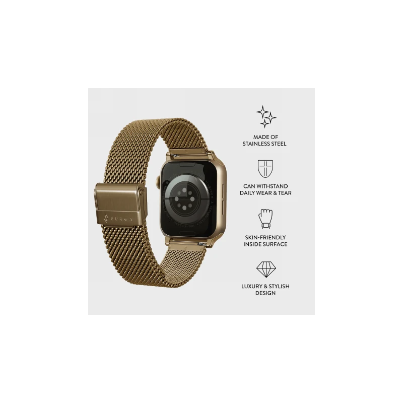BURGA Metal Mesh Elegance - bransoleta do Apple Watch 42/44 mm (gold)