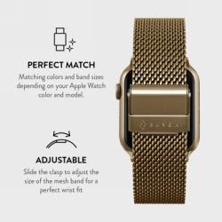 BURGA Metal Mesh Elegance - bransoleta do Apple Watch 42/44 mm (gold)