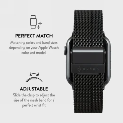 BURGA Metal Mesh Elegance - bransoleta do Apple Watch 38/40 mm (black)