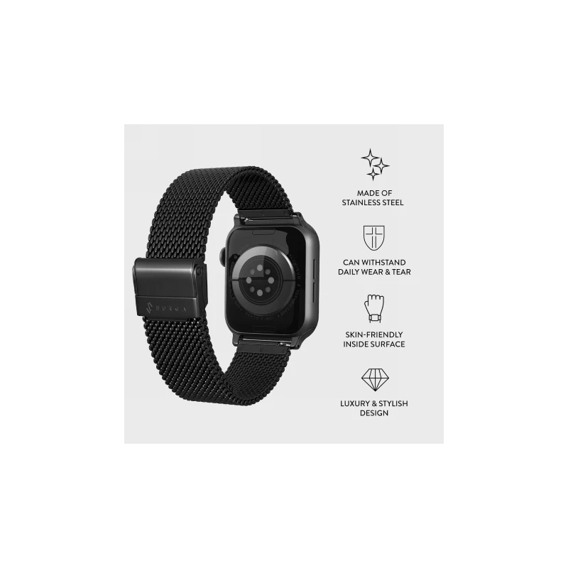 BURGA Metal Mesh Elegance - bransoleta do Apple Watch 42/44 mm (black)