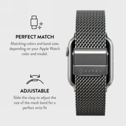 BURGA Metal Mesh Elegance - bransoleta do Apple Watch 38/40 mm (silver)
