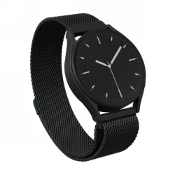 BURGA Metal Mesh Band - uniwersalna bransoleta do zegarka 22 mm (black)