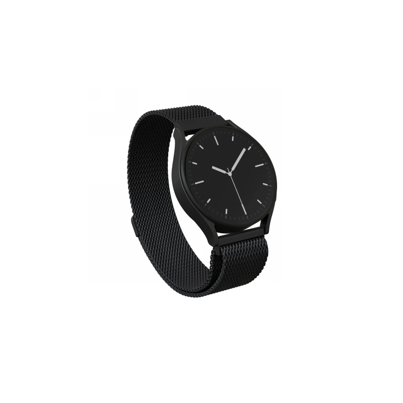 BURGA Metal Mesh Band - uniwersalna bransoleta do zegarka 22 mm (black)