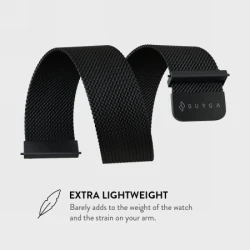 BURGA Metal Mesh Band - uniwersalna bransoleta do zegarka 20 mm (black)