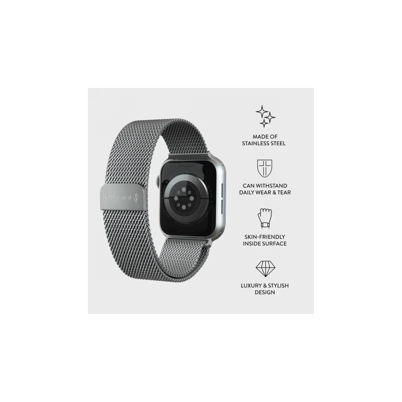 BURGA Metal Mesh Band - bransoleta do Apple Watch 42/44 mm (silver)