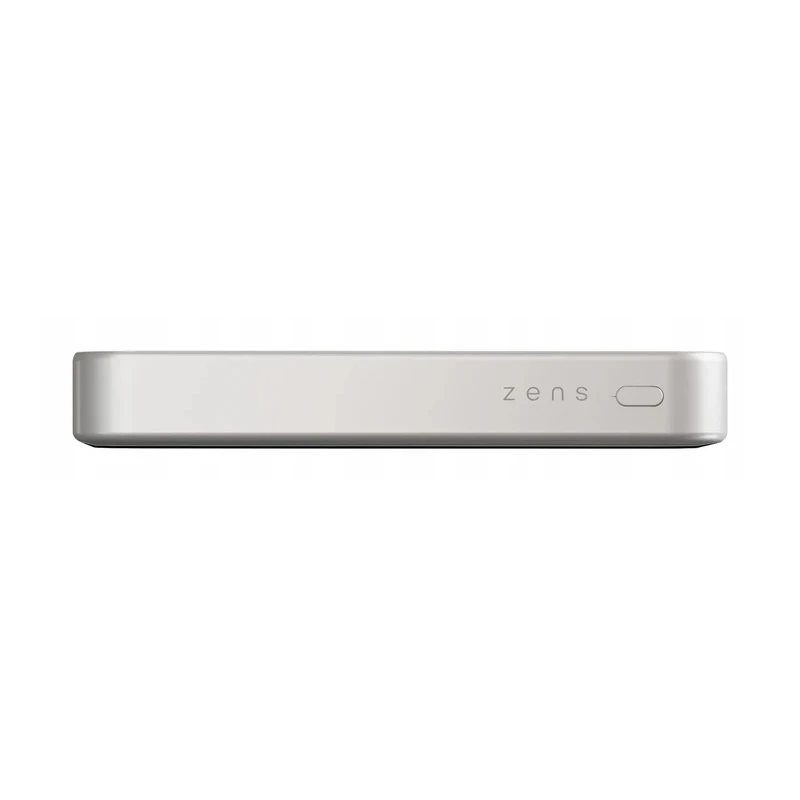 ZENS Slim Qi2 Aluminium Powerbank - magnetyczny powerbank 10000 mAh kompatybilny z MagSafe i Qi2 (white)