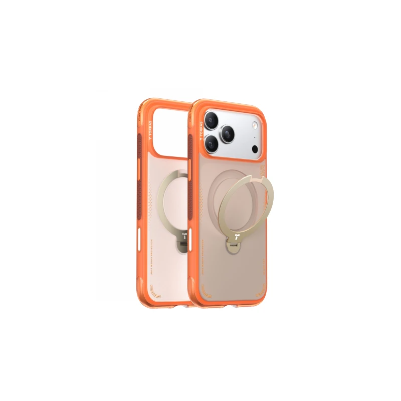 TORRAS Ostand Spin Air - etui do iPhone 17 Pro kompatybilne z MagSafe (horizon orange)