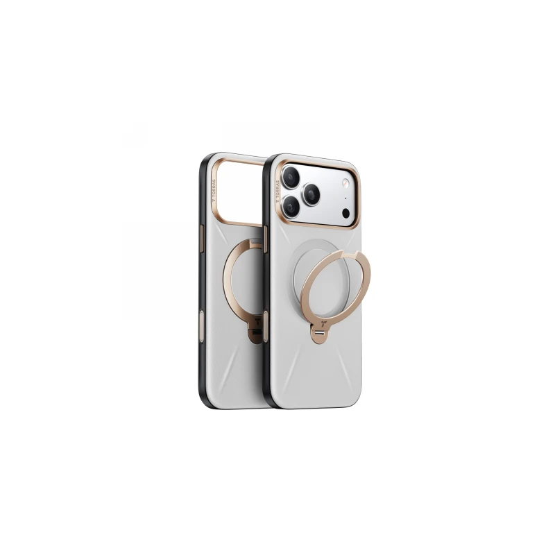 TORRAS QPro Leather - etui do iPhone 17 Pro Max kompatybilne z MagSafe (pearl gray)