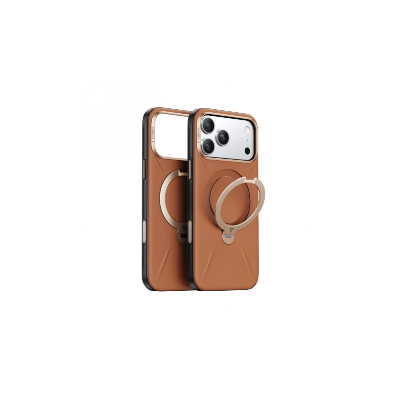 TORRAS QPro Leather - etui do iPhone 17 Pro Max kompatybilne z MagSafe (amber brown)