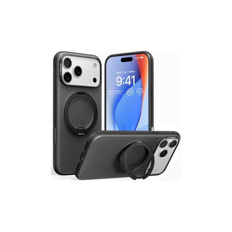 TORRAS Ostand R Fitness - etui do iPhone 17 Pro kompatybilne z MagSafe (black)